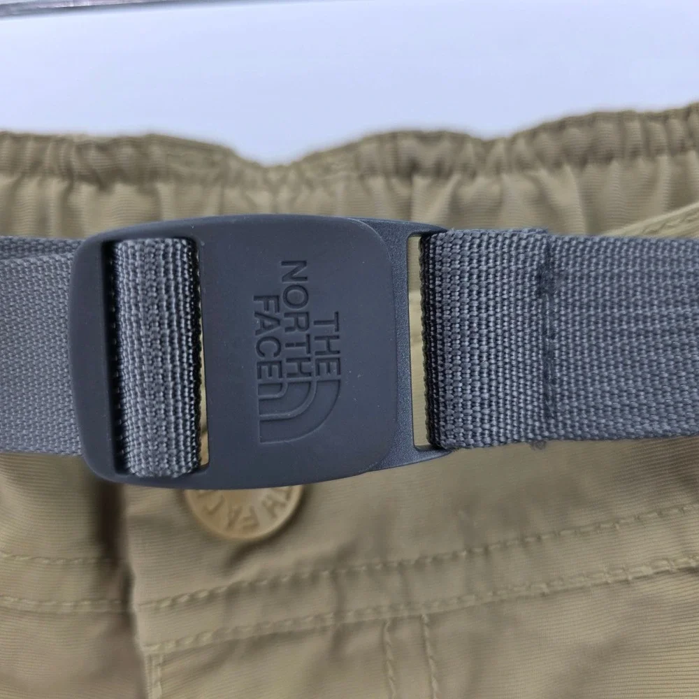 The North Face Class V Cargo Shorts Mens L Khaki Belted Hiking Outdoor NF0A2WL9
